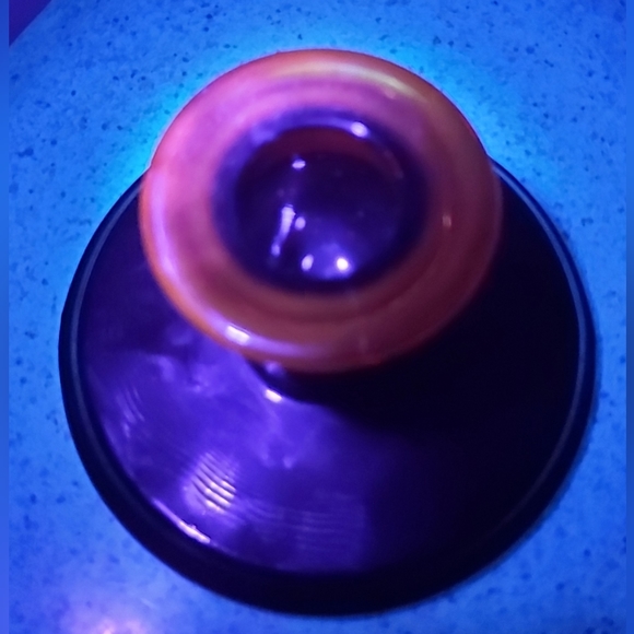 Pair vintage Imperial ruby red candle holders - Picture 8 of 9